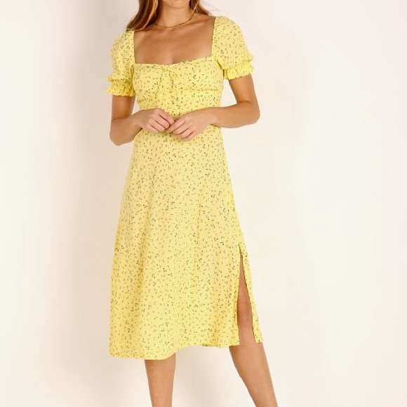 Faithfull the Brand Evelyn Midi Dress La Fica Floral US8/Large NWT - Picture 4 of 6